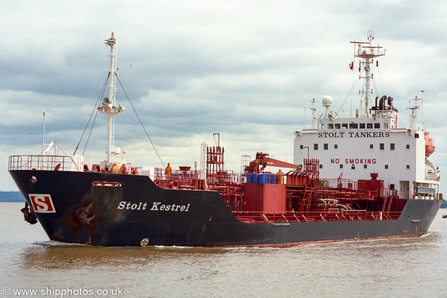 Photograph of the vessel  Stolt Kestrel pictured departing Eastham Locks on 29th June 2002