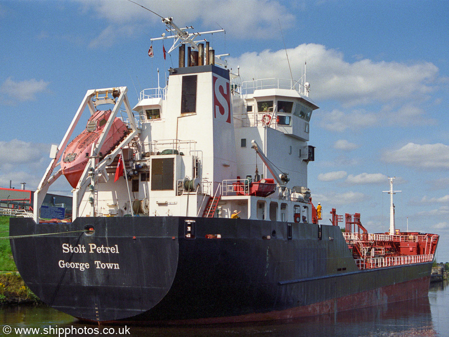 Photograph of the vessel  Stolt Petrel pictured at Partington on 27th July 2002
