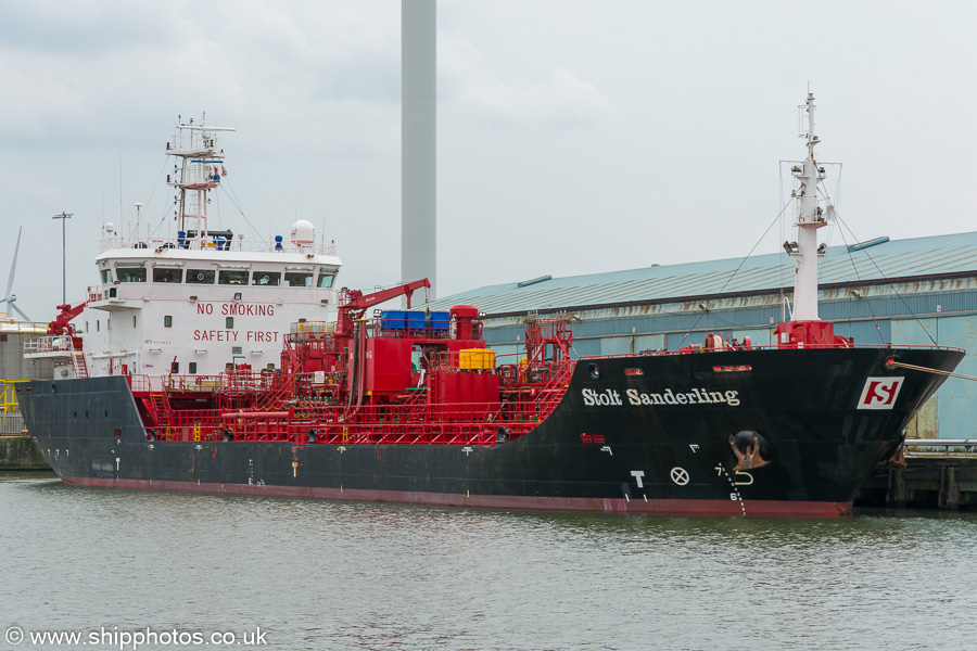 Photograph of the vessel  Stolt Sanderling pictured in Langton Dock, Liverpool on 3rd August 2019
