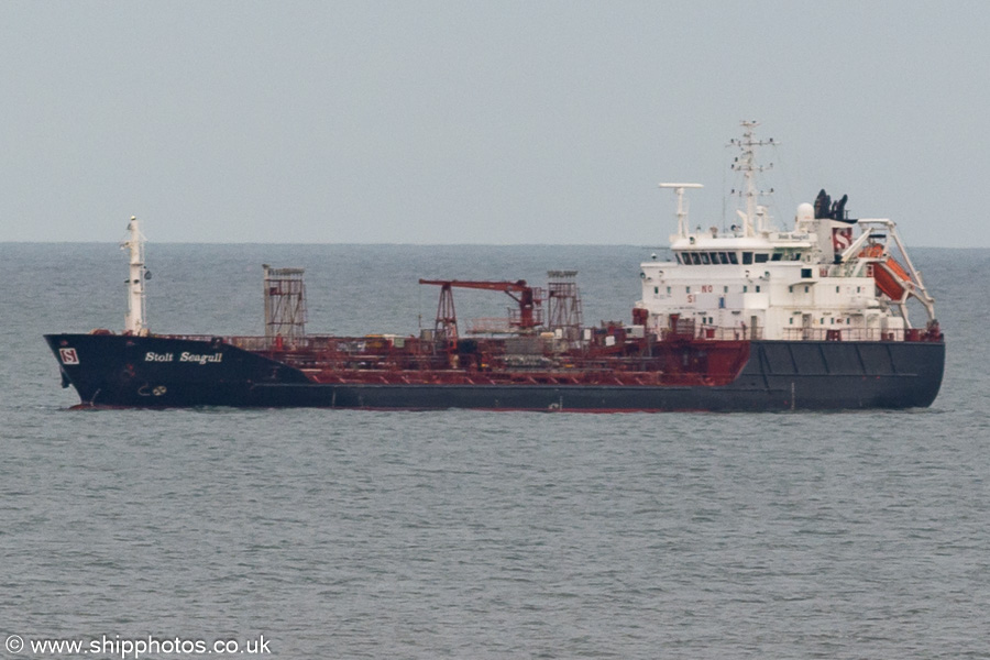 Photograph of the vessel  Stolt Seagull pictured at anchor off Tynemouth on 25th December 2023