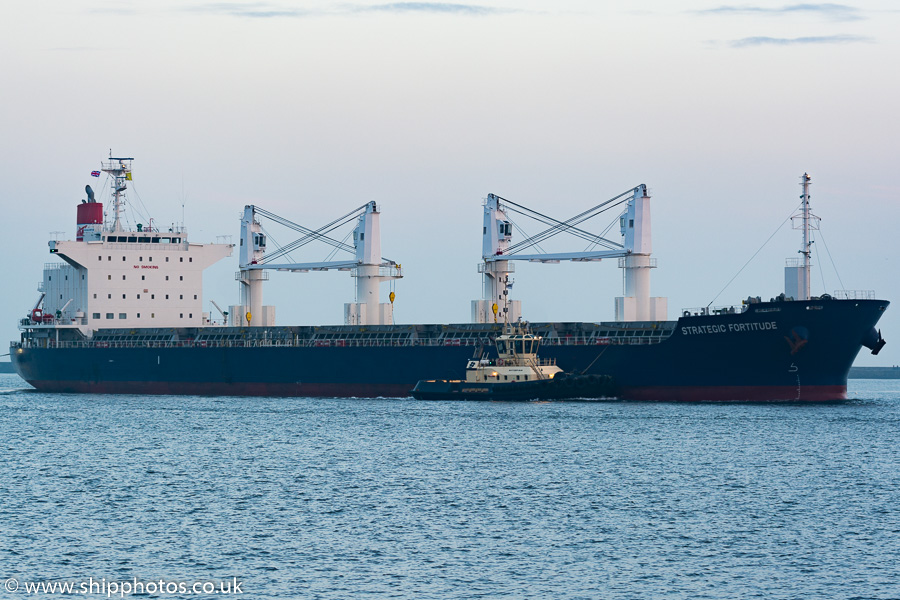 Photograph of the vessel  Strategic Fortitude pictured arriving in the River Tyne on 16th December 2016