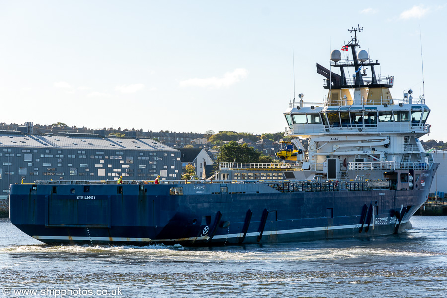 Photograph of the vessel  Strilmøy pictured at Aberdeen on 15th October 2021