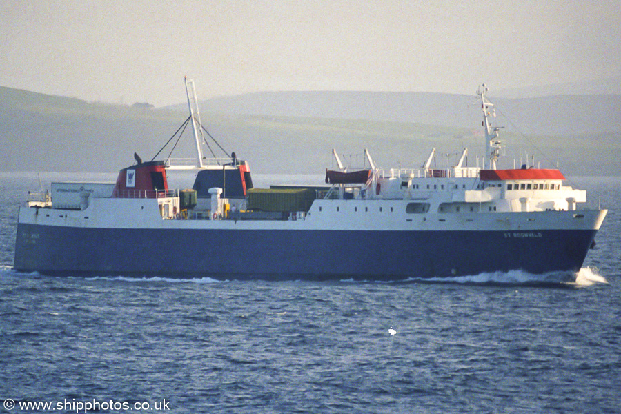 St. Rognvald pictured approaching Lerwick on 11th May 2003