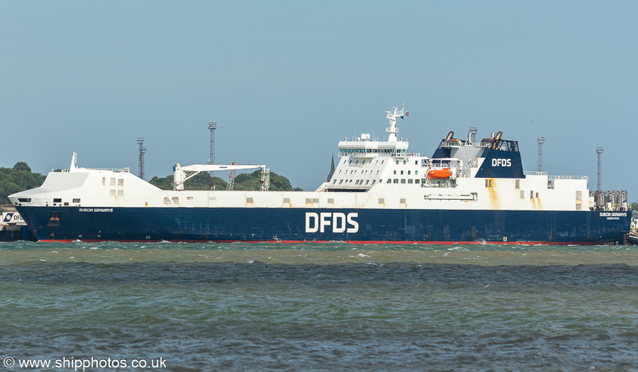 Photograph of the vessel  Suecia Seaways pictured at Felixstowe on 15th August 2024