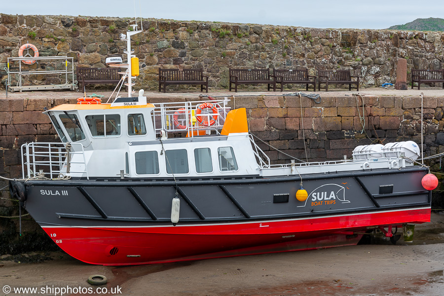 Photograph of the vessel  Sula III pictured at North Berwick on 3rd June 2022