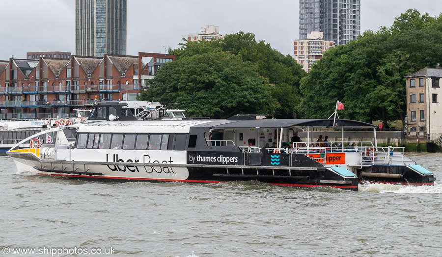 Photograph of the vessel  Sun Clipper pictured passing Bermondsey on 20th July 2025