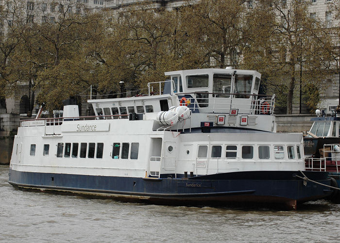 Photograph of the vessel  Sundance pictured in London on 1st May 2006