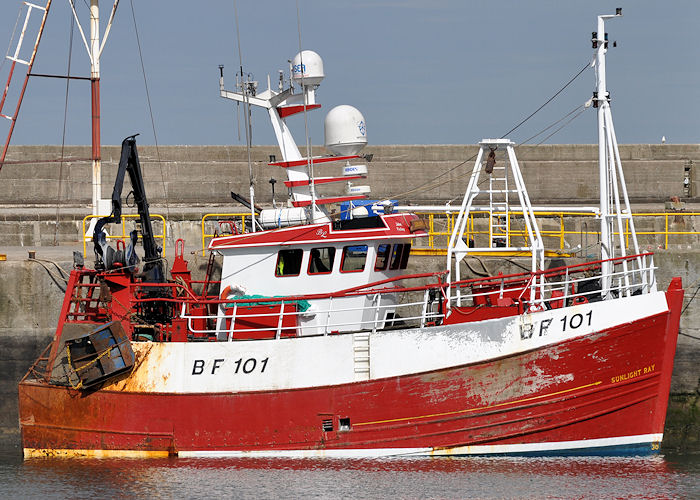 Photograph of the vessel fv Sunlight Ray pictured at Fraserburgh on 6th May 2013