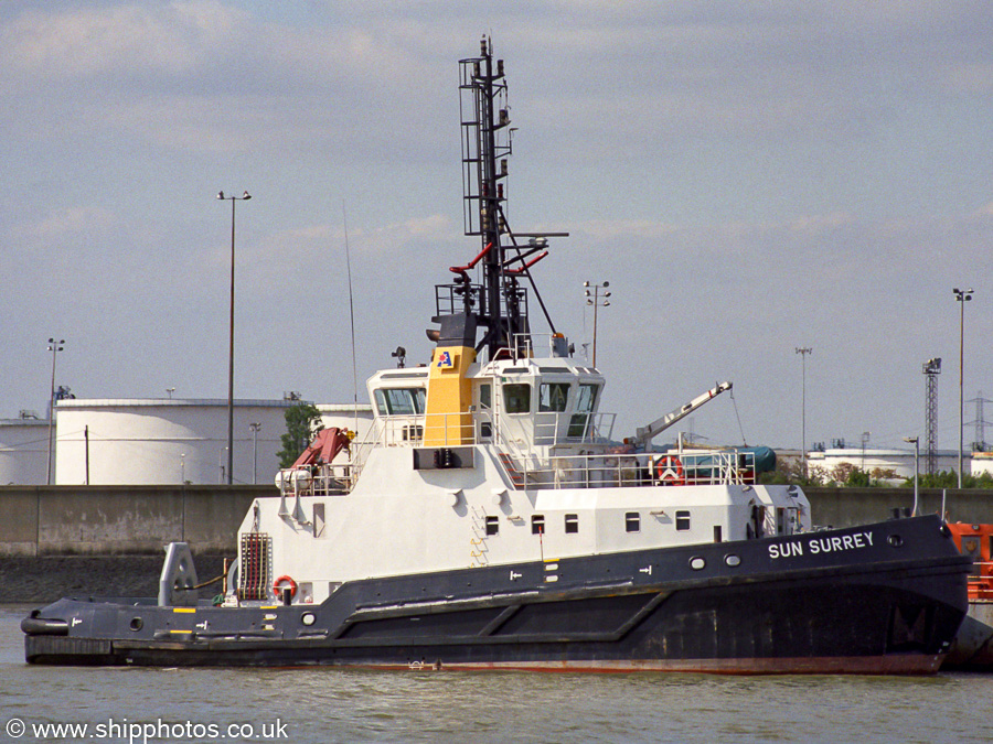 Photograph of the vessel  Sun Surrey pictured at Coryton on 31st August 2002