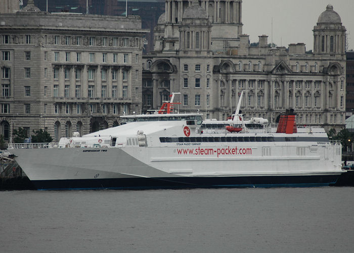 Photograph of the vessel  Superseacat Two pictured at Liverpool on 18th June 2006