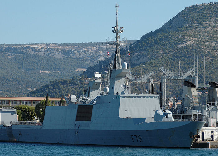 Surcouf pictured at Toulon on 9th August 2008