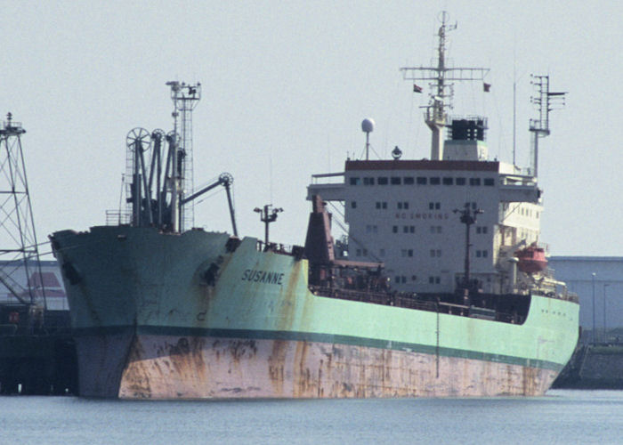 Photograph of the vessel  Susanne pictured in 7e Petroleumhaven, Europoort on 14th April 1996