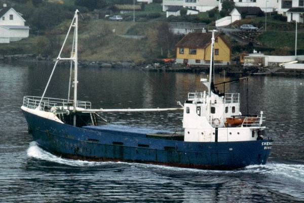 Photograph of the vessel  Sveholm pictured approaching Stavanger on 25th October 1998