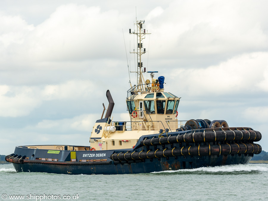 Photograph of the vessel  Svitzer Deben pictured at Felixstowe on 16th August 2024