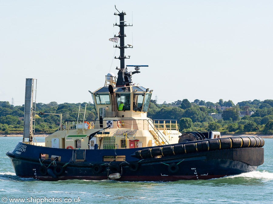 Photograph of the vessel  Svitzer Eleanor pictured at Southampton on 14th July 2024