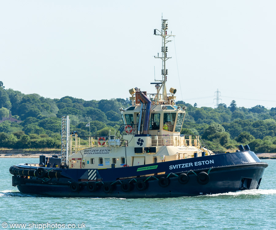 Photograph of the vessel  Svitzer Eston pictured at Southampton on 14th July 2024