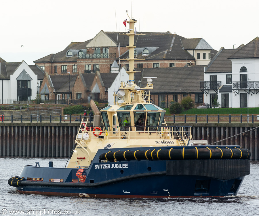 Photograph of the vessel  Svitzer Jubilee pictured at North Shields on 16th March 2024