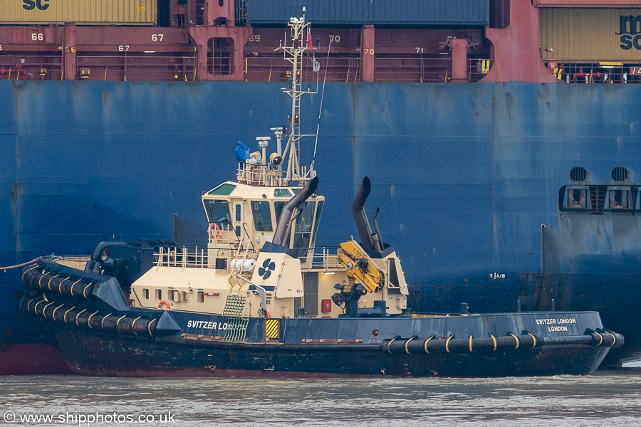 Photograph of the vessel  Svitzer London pictured at London Gateway on 19th July 2025