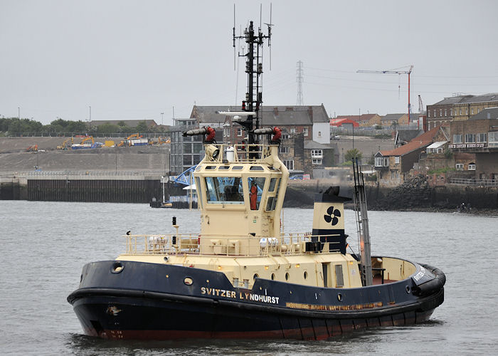 Photograph of the vessel  Svitzer Lyndhurst pictured at North Shields on 4th June 2011