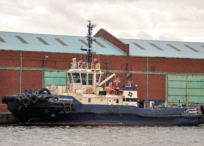 Photograph of the vessel  Svitzer Maltby pictured in Liverpool Docks on 22nd June 2013