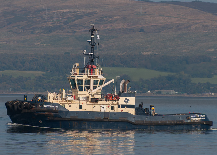 Photograph of the vessel  Svitzer Maltby pictured at Greenock on 21st September 2014