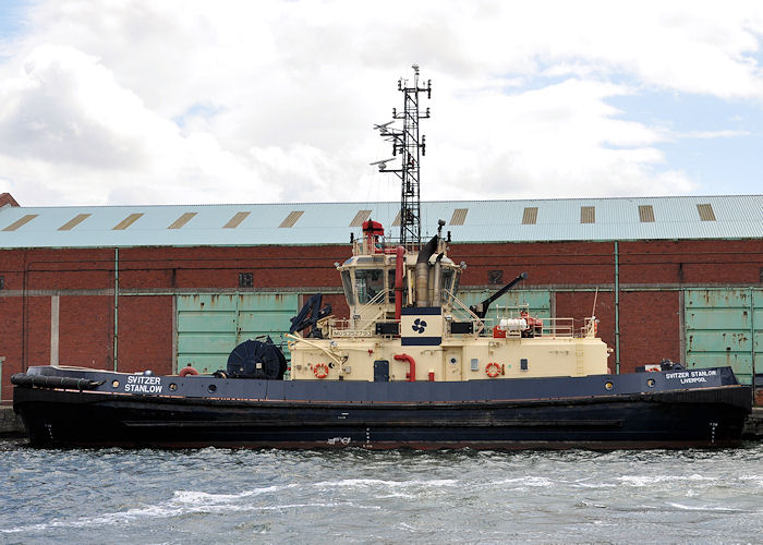 Photograph of the vessel  Svitzer Stanlow pictured in Liverpool Docks on 22nd June 2013