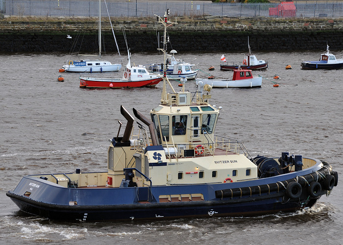 Photograph of the vessel  Svitzer Sun pictured at North Shields on 31st December 2012