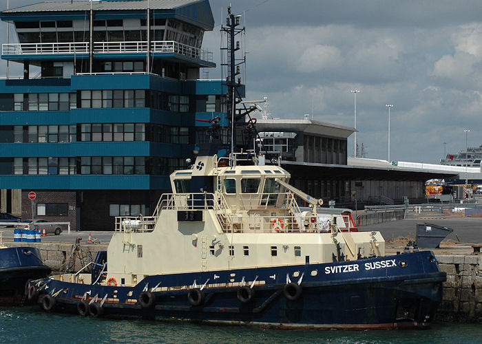 Photograph of the vessel  Svitzer Sussex pictured in Southampton on 13th June 2009