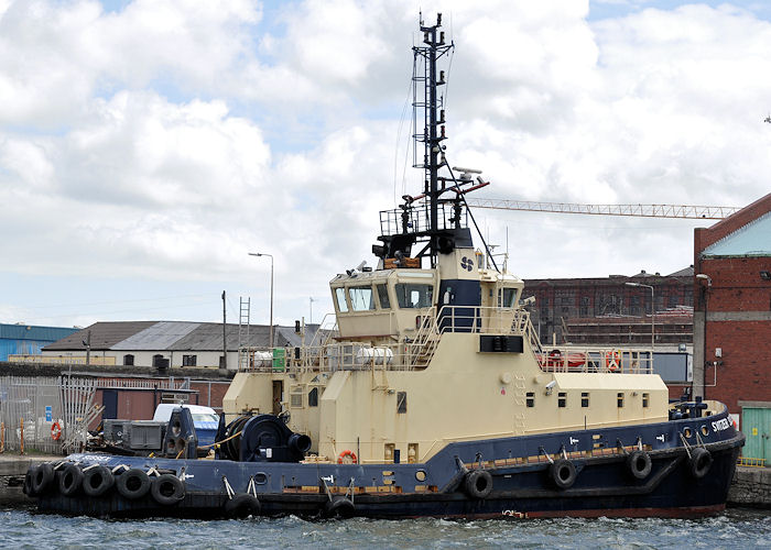 Photograph of the vessel  Svitzer Sussex pictured in Liverpool Docks on 22nd June 2013
