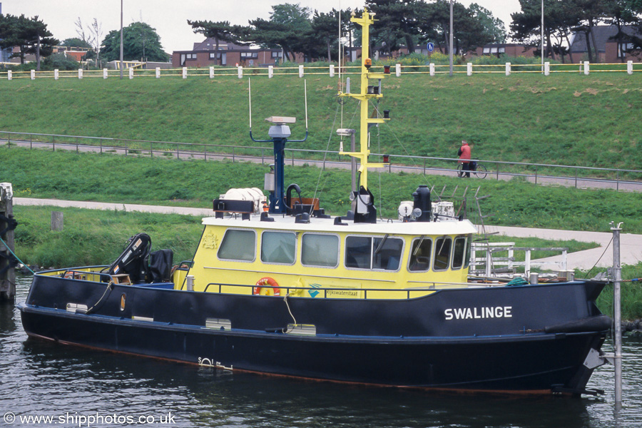 Photograph of the vessel  Swalinge pictured on the Noordzeekanaal at Ijmuiden on 16th June 2002