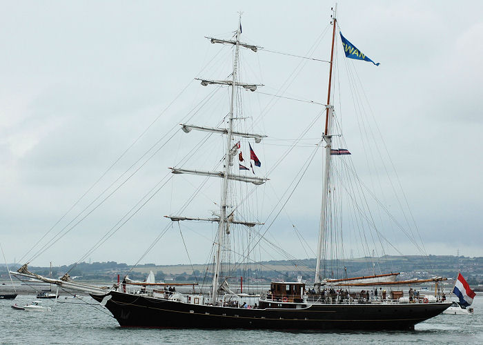 Photograph of the vessel  Swan Fan Makkum pictured at the International Festival of the Sea, Portsmouth Naval Base on 3rd July 2005