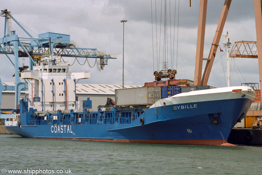 Photograph of the vessel  Sybille pictured in Royal Seaforth Dock, Liverpool on 19th June 2004