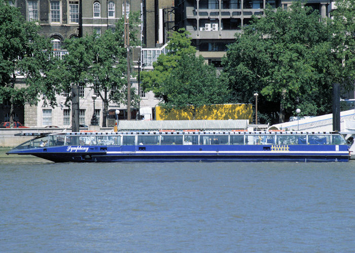 Photograph of the vessel  Symphony pictured in London on 19th July 1997
