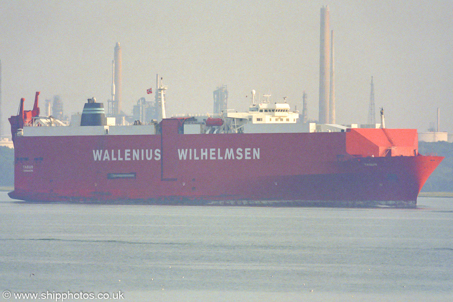 Photograph of the vessel  Tagus pictured arriving at Southampton on 28th August 2002