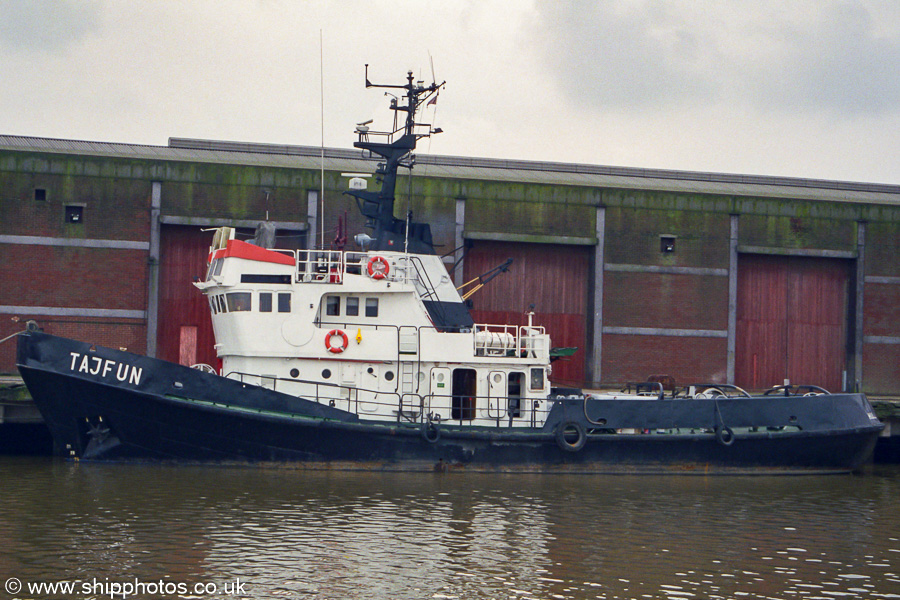 Photograph of the vessel  Tajfun pictured in Albert Dock, Hull on 11th August 2002
