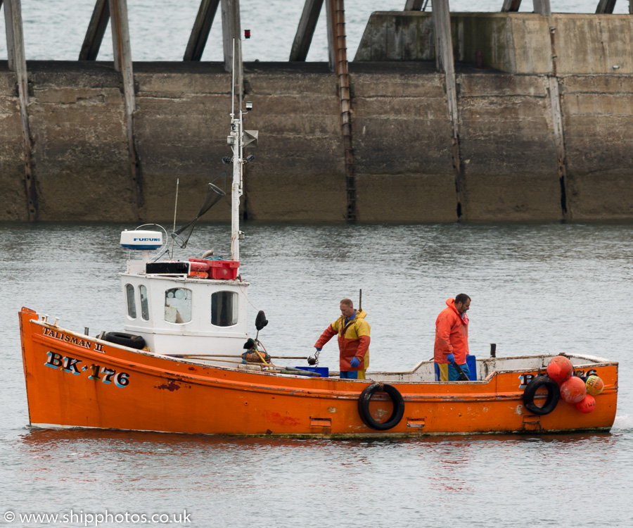 Photograph of the vessel fv Talisman II pictured arriving at Blyth on 29th May 2016