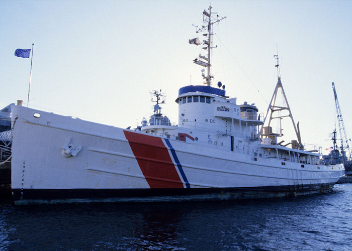 Photograph of the vessel USCGC Tamaroa pictured preserved at New York on 18th September 1994