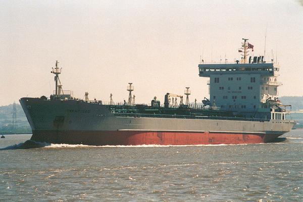 Photograph of the vessel  Tärnfjord pictured on the River Thames on 12th May 2001