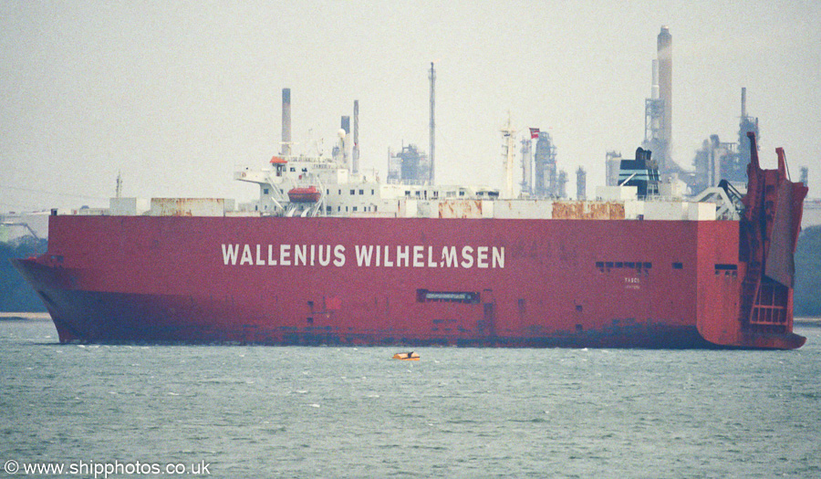 Photograph of the vessel  Tasco pictured departing Southampton on 13th April 2003