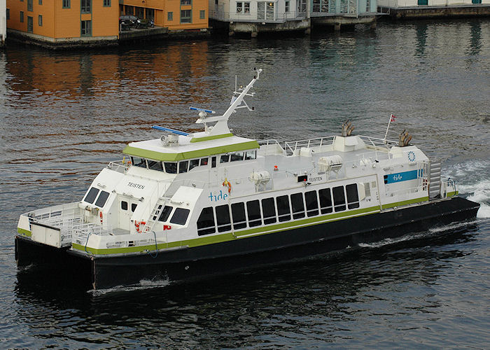 Photograph of the vessel  Teisten pictured arriving in Bergen on 5th May 2008