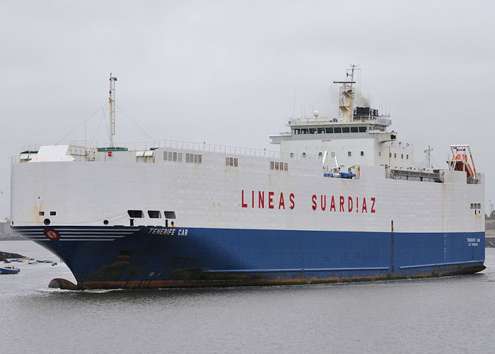 Photograph of the vessel  Tenerife Car pictured departing North Shields on 4th June 2011