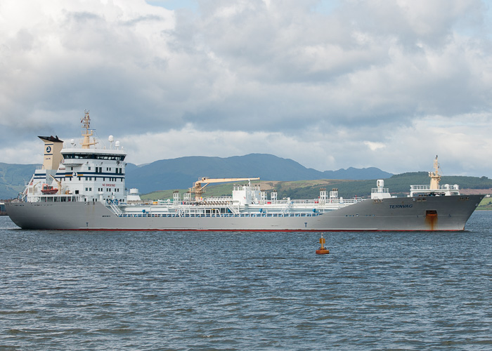Photograph of the vessel  Ternvag pictured passing Greenock on 13th August 2014
