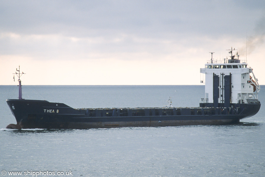 Photograph of the vessel  Thea B pictured on the Westerschelde passing Vlissingen on 20th June 2002