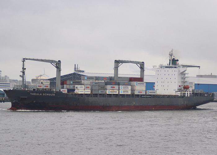 Photograph of the vessel  Thekla Schulte pictured passing Vlaardingen on 25th June 2011