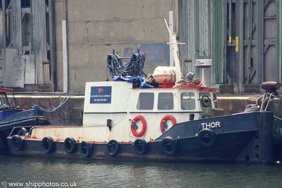 Photograph of the vessel  Thor pictured in Huskisson Dock, Liverpool on 14th June 2003