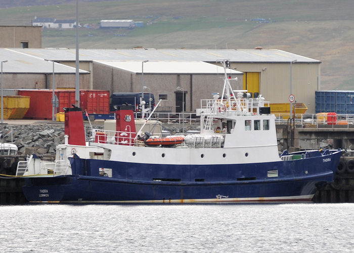 Photograph of the vessel  Thora pictured at Sella Ness on 11th May 2013