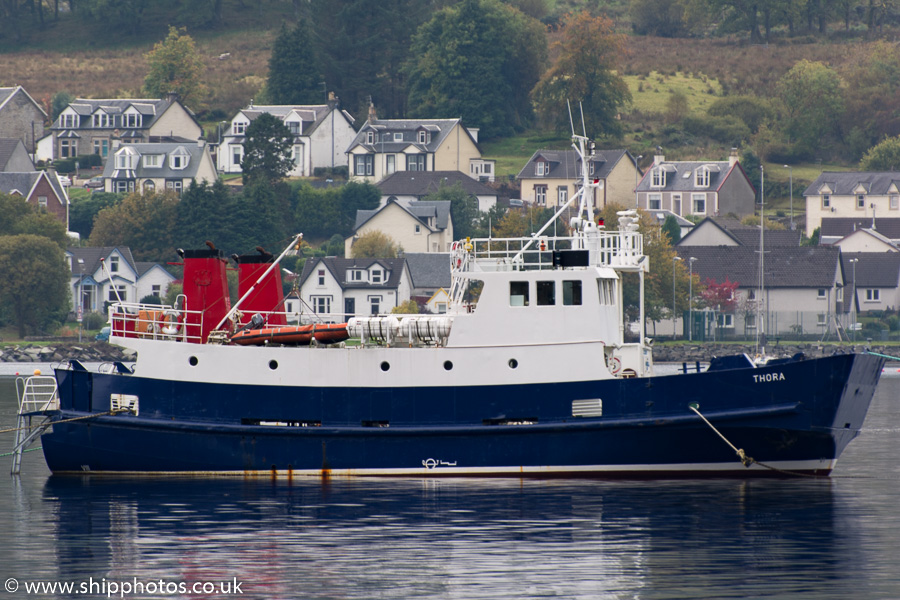 Photograph of the vessel  Thora pictured in Holy Loch on 19th October 2015