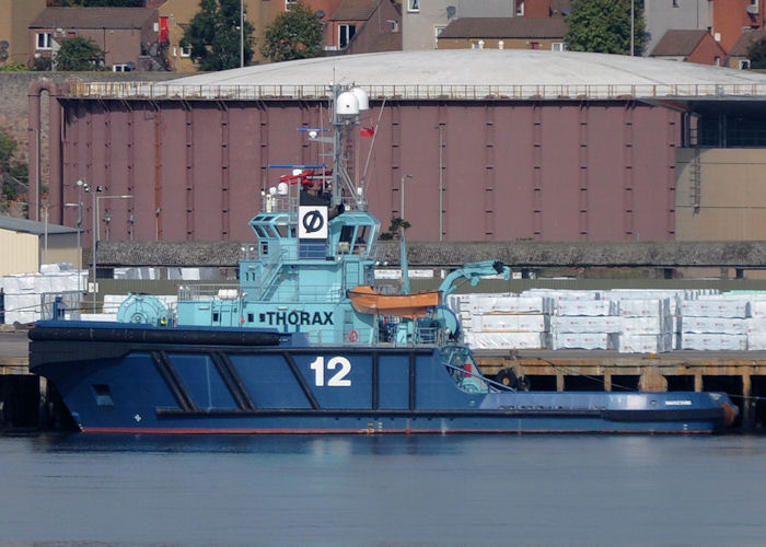 Photograph of the vessel  Thorax pictured at Dundee on 12th September 2013