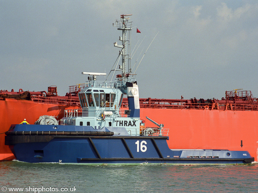 Photograph of the vessel  Thrax pictured at Fawley on 22nd September 2001