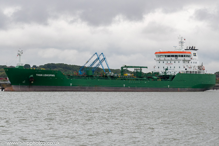 Photograph of the vessel  Thun Lidkoping pictured at Grays on 20th July 2025